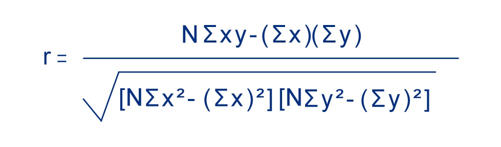 Fórmula correlación de Pearson